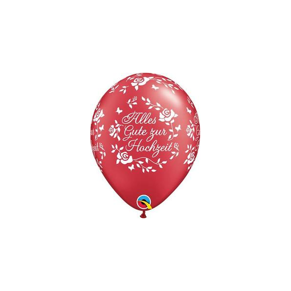 Latexballon - Motiv Alles Gute zur Hochzeit rot /...