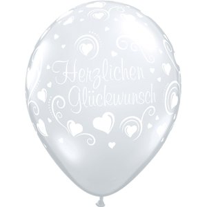 Latexballon - Motiv Herzlichen Glückwunsch -...