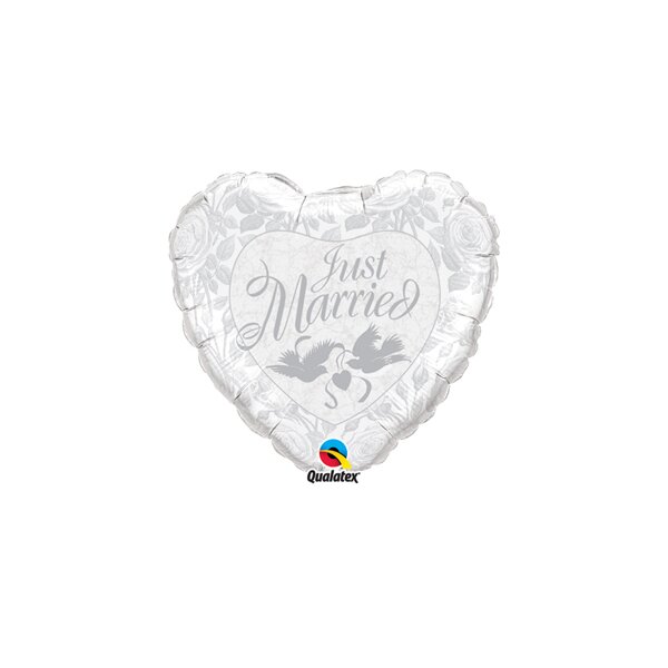 Folienballon - Motiv Just Married - XXL - 92 cm / 0,09 m&sup3;