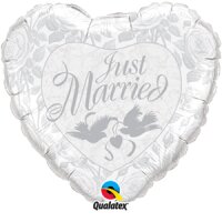 Folienballon - Motiv Just Married - XXL - 92 cm / 0,09 m&sup3;