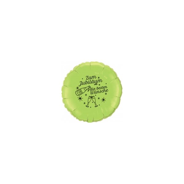 Folienballon - Motiv Zum Jubiläum die besten Wünsche grün - S - 45 cm / 0,02 m³