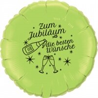 Folienballon - Motiv Zum Jubiläum die besten Wünsche grün - S - 45 cm / 0,02 m³