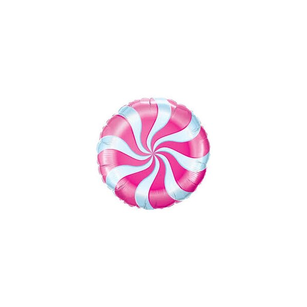 Folienballon - Motiv Candy Swirl - pink - S - 46 cm / 0,02 m&sup3;