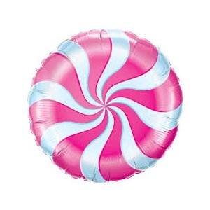 Folienballon - Motiv Candy Swirl - pink - S -...