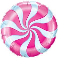 Folienballon - Motiv Candy Swirl - pink - S - 46 cm / 0,02 m&sup3;