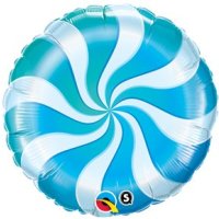 Ballon Candy Swirl - blue - S/Folie - 46cm/0,02m³