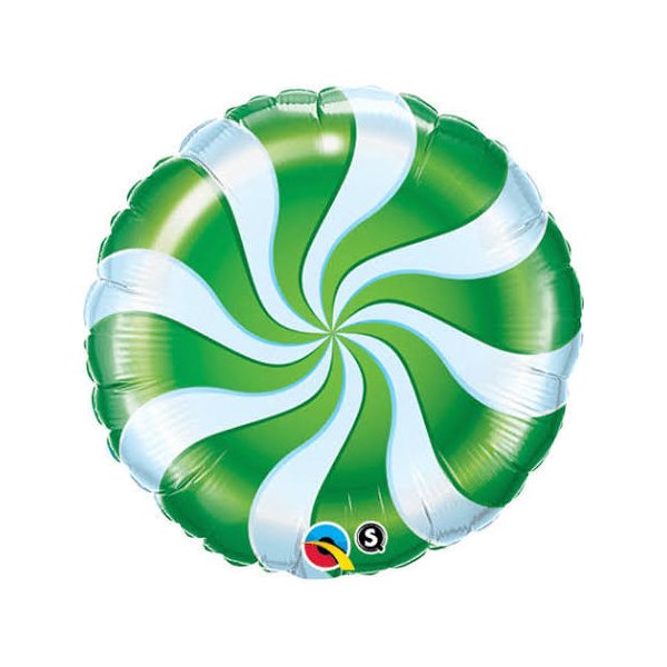 Folienballon - Motiv Candy Swirl  - green - S -...