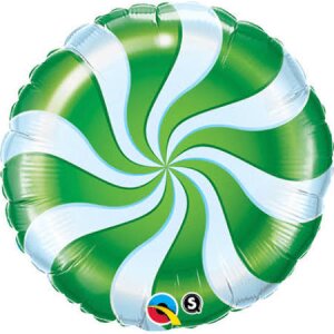 Folienballon - Motiv Candy Swirl - green - S - 46 cm /...