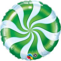 Folienballon - Motiv Candy Swirl - green - S - 46 cm / 0,02 m&sup3;