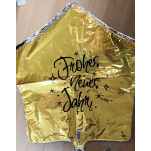 Folienballon - Motiv Frohes Neues Jahr gold - S - 43 cm /...
