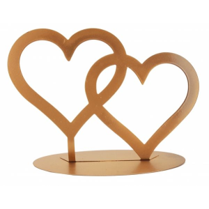 Ballongewicht - Cake Topper Doppelherz Metall gold 18 x...