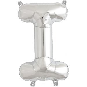 Folienballon Buchstabe I - Silber - XS - 40cm/Luft