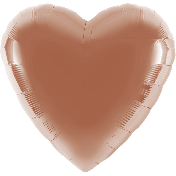 Folienballon - Herz Rosegold II - XXL - 71 cm / 0,07 m³