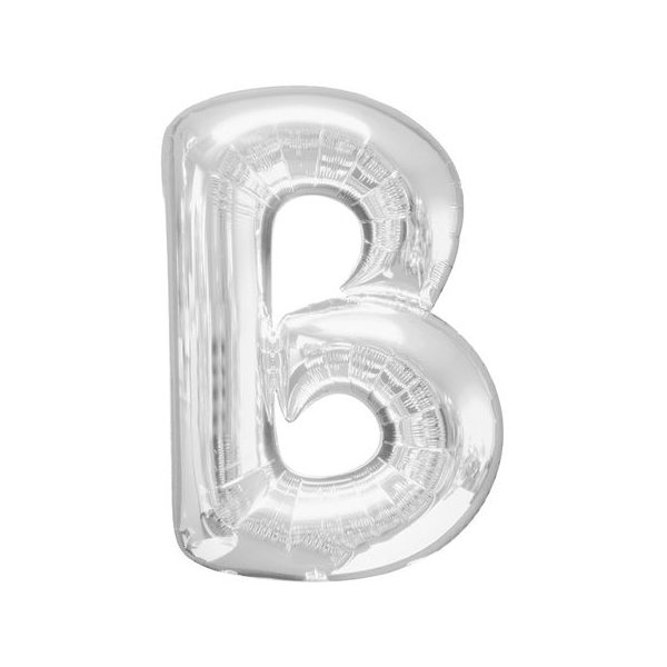 Ballon Buchstabe B silber - XS/Folie - 40cm/Luft