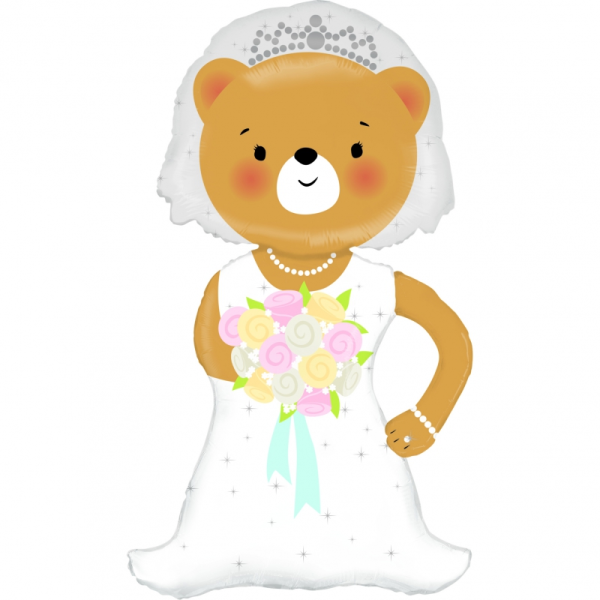 Folienballon - Figur Braut - Bär - XXL - 109 cm /...