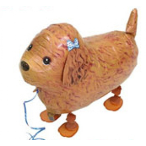 Folienballon - Airwalker Hund Pudel - S - 50 cm / 0,03...