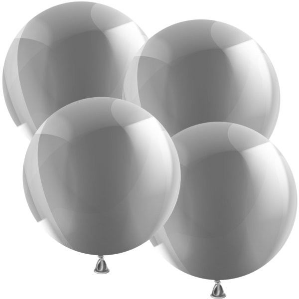 Latexballon Metallic Silber - XL/Latex - 50cm/0,06m³