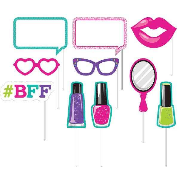 Foto-Booth-Set Beauty Party, 10 tlg.