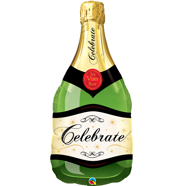 Folienballon - Figur Champagne Flasche - XXL - 99 cm /...