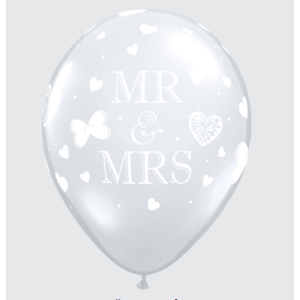 Latexballon - Motiv Mr & Mrs weiße - Ballon...