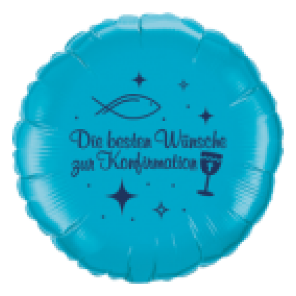 Ballon Die besten Wünsche zur Konfirmation 45 cm