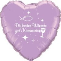 Folienballon - Motiv Die besten Wünsche zur Kommunion  - S - 45cm/0,02m³