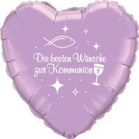 Folienballon - Motiv Die besten W&uuml;nsche zur Kommunion - S - 45 cm / 0,02 m&sup3;