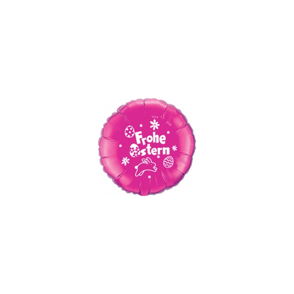 Folienballon - Motiv Frohe Ostern Metallic Pink - S - 45 cm / 0,02 m³