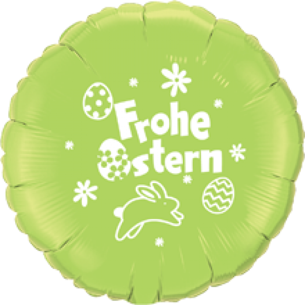Folienballon - Motiv Frohe Ostern Metallic grün - S - 45cm/0,02m³