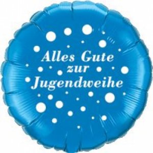 Folienballon - Motiv Alles Gute zur Jugendweihe blau - S...