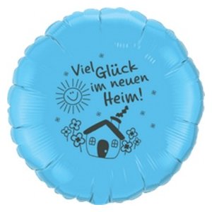 Folienballon - Motiv Viel Glück im neuen Heim rosa -...