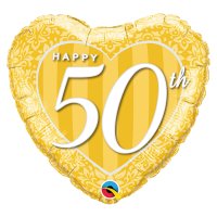 Ballon Happy 50th Gold