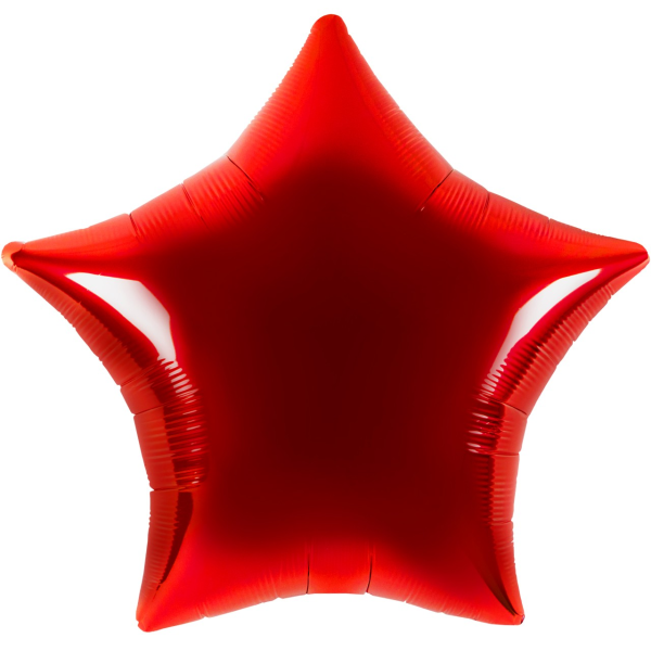 Folienballon - Stern rot - S - 45 cm / 0,02 m³