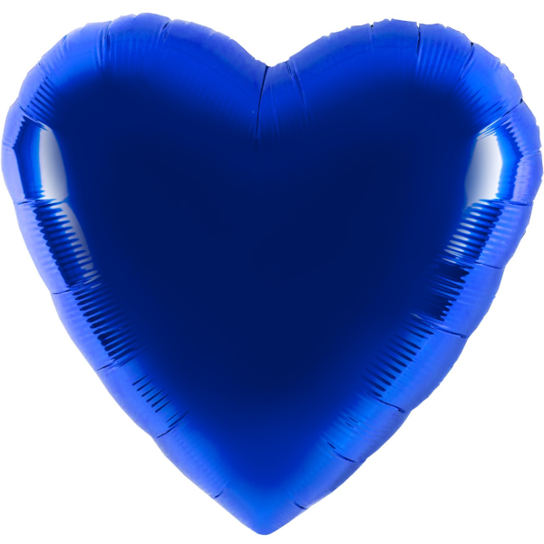 Folienballon - Herz Blau - S - 45 cm / 0,02 m³
