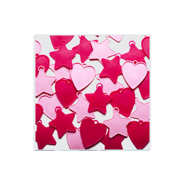 Ballongewicht - Platte Rosa - 10g  Herz Pink