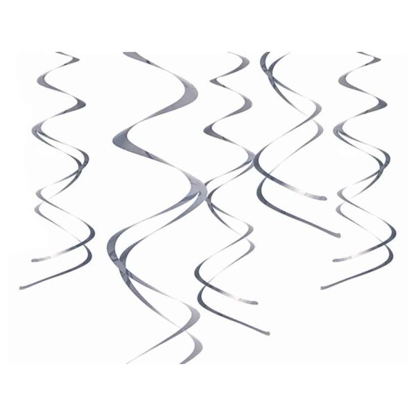 H&auml;ngedekor - Spirale silber -  60cm (5)