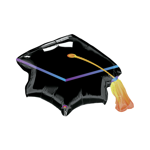 Ballon Black Graduation Cap - XL/Folie - 78cm/0,07m³