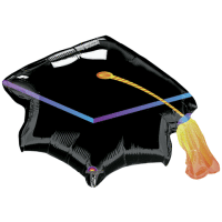 Ballon Black Graduation Cap - XL/Folie - 78cm/0,07m³