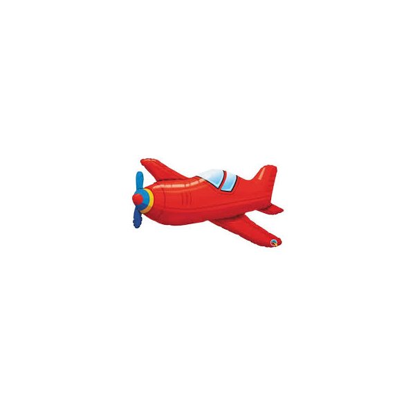 Folienballon - Figur Flugzeug rot - XXL - 91cm /0,09m³