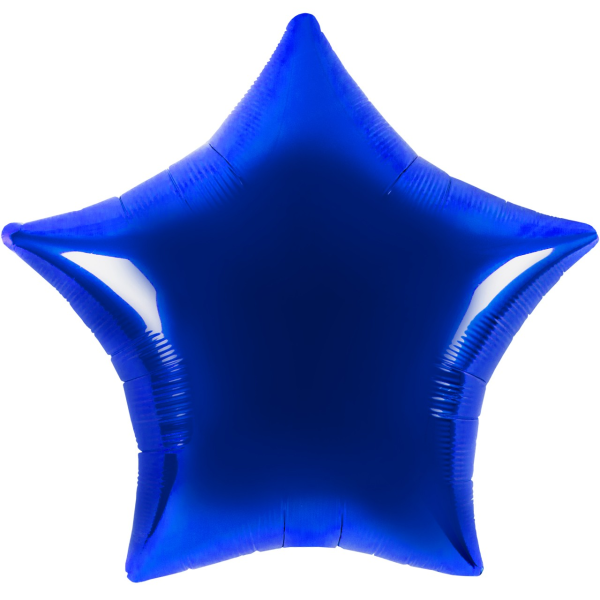 Folienballon - Stern Blau - S - 45 cm / 0,02 m³