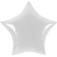Ballon Stern weiß - S/Folie - 45cm/0,02m³