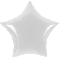 Folienballon - Stern weiß - S - 45 cm / 0,02 m³