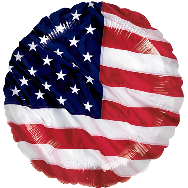 Folienballon - Motiv USA Flagge - S - 45cm/0,02m³
