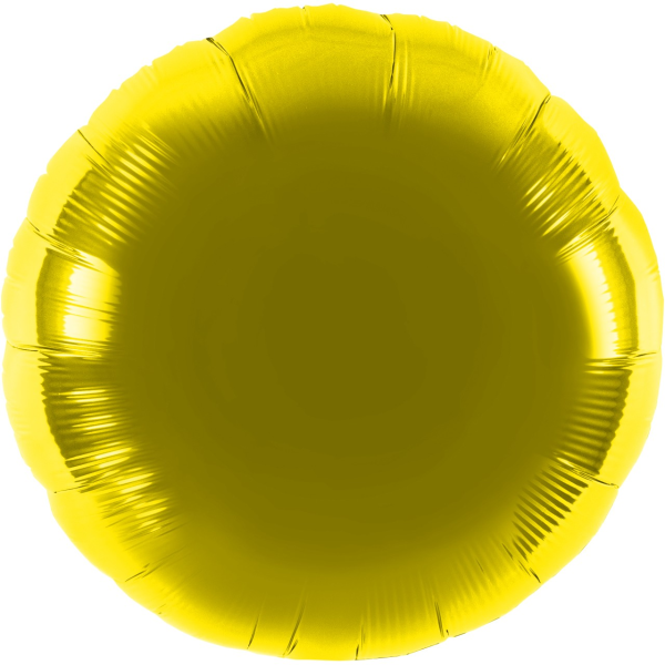 Folienballon - Rund gelb - S - 45 cm / 0,02 m³