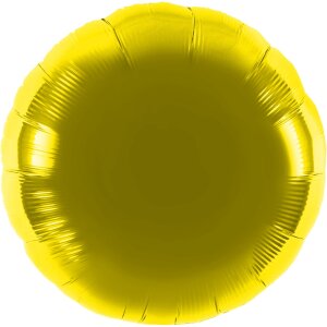 Folienballon - Rund gelb - S - 45 cm / 0,02 m³