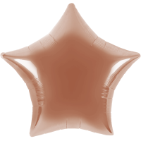 Folienballon Stern rosegold - S - 45cm/0,02m³