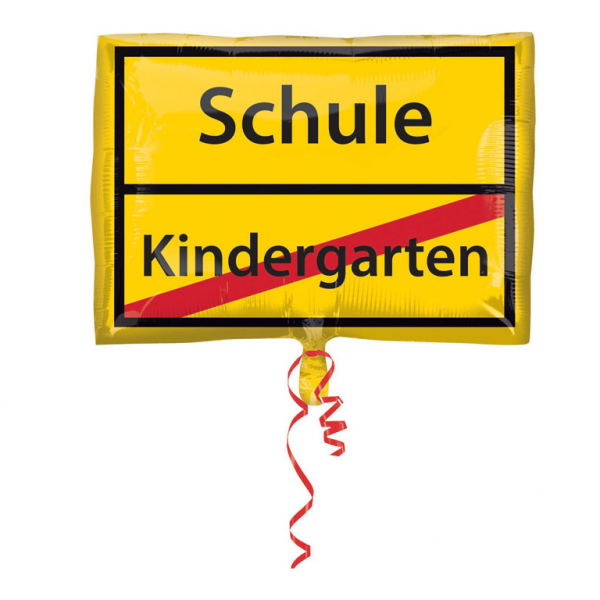 Folienballon - Figur Ortschild Schule - S - 40 cm / 0,02...