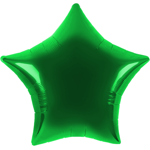 Folienballon - Stern grün - S - 45 cm / 0,02 m³