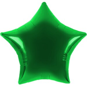 Folienballon - Stern grün - S - 45 cm / 0,02 m³