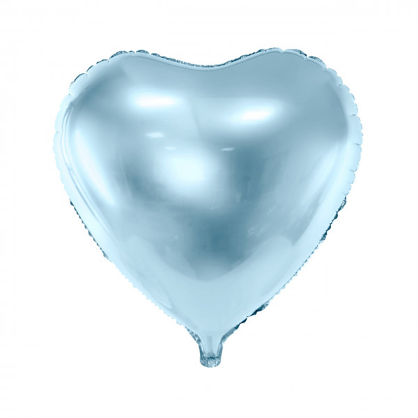 Folienballon Herz Hellblau - S - 45cm/0,02m³